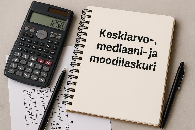 Keskiarvo-, mediaani- ja moodilaskuri